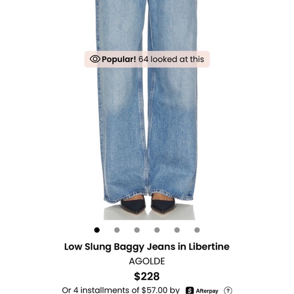 AGOLDE Low Slung Baggy Jeans in Libertine - Picture 2 of 5
